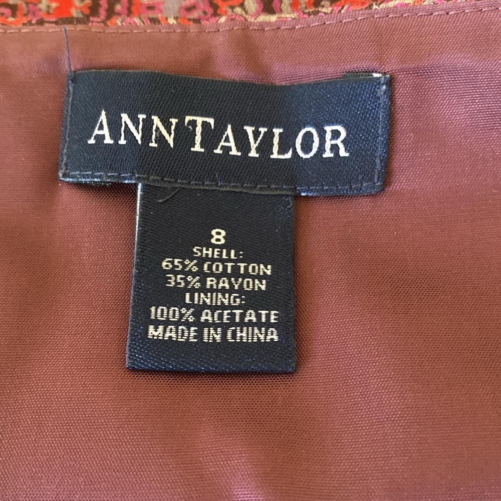 Ann Taylor Loft Halter Top Purple Pink Paisley Beaded Tie Back Tassels Size 8 - Picture 8 of 10